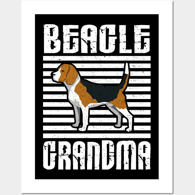 Beagle Grandma Proud Dogs Wall Art by aaltadel